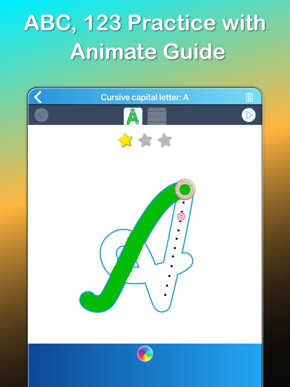 ABC Alphabet Writing Worksheet on iPad — screenshot 3
