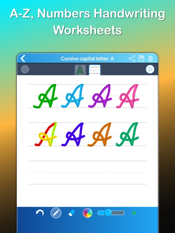 ABC Alphabet Writing Worksheet on iPad — screenshot 4