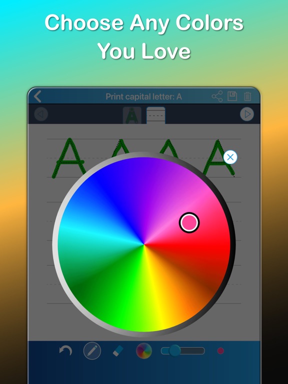 ABC Alphabet Writing Worksheet on iPad — screenshot 5