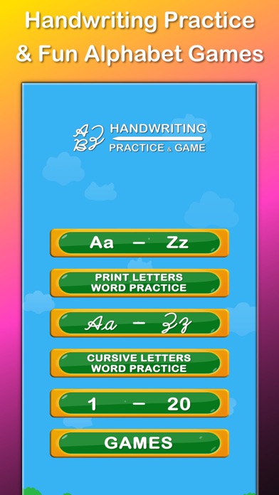 ABC Alphabet Writing Worksheet on iPhone — screenshot 1