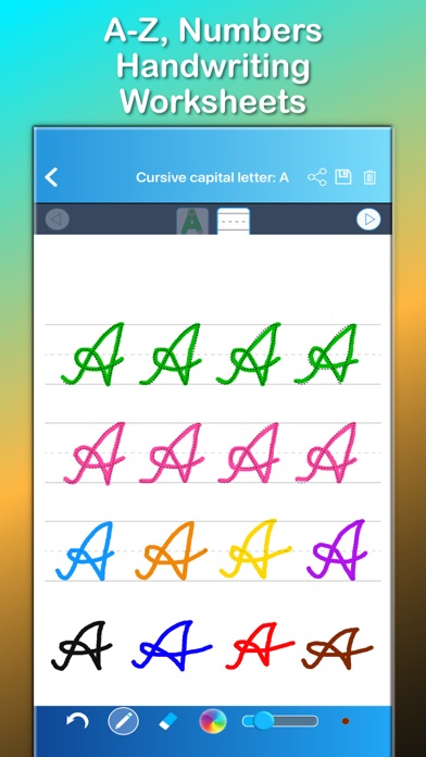 ABC Alphabet Writing Worksheet on iPhone — screenshot 4