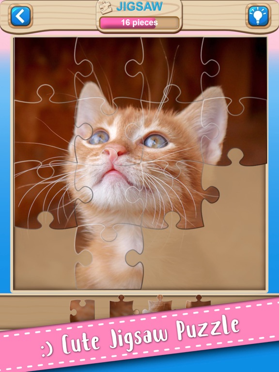 Cute Kitten Cat Jigsaw Puzzle on iPad — screenshot 3