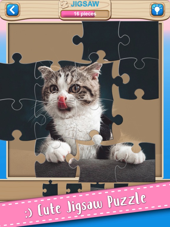 Cute Kitten Cat Jigsaw Puzzle on iPad — screenshot 9