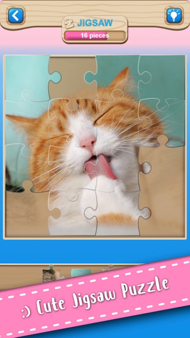 Cute Kitten Cat Jigsaw Puzzle on iPhone — screenshot 1