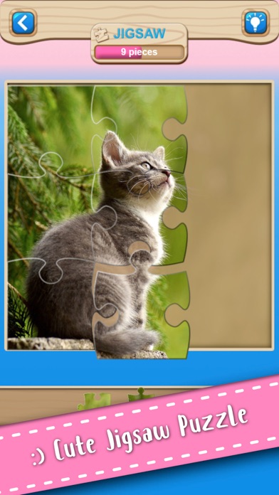 Cute Kitten Cat Jigsaw Puzzle on iPhone — screenshot 3