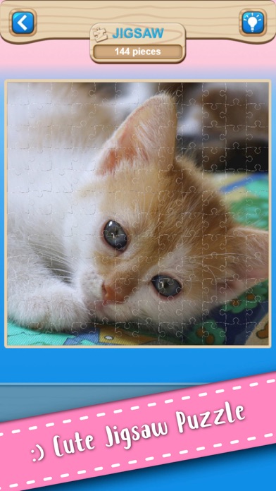 Cute Kitten Cat Jigsaw Puzzle on iPhone — screenshot 9